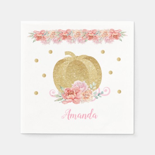 カボチャ紙ナプキン スタンダードカクテルナプキン (正面)