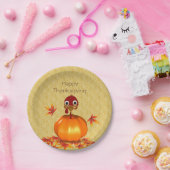 カボチャ紙皿のおもしろいな感謝祭トルコ ペーパープレート (パーティー)