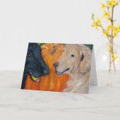 カボチャ素晴らしグリーティングカード カード (黄色い花)