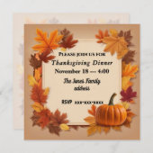 カボチャ素朴ととの感謝祭離れディナ セーブザデート (正面/裏面)