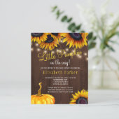 カボチャ素朴な予算の赤ちゃんシャワー招待状 (スタンド正面)