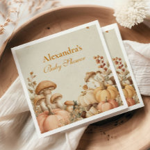 カボチャ素朴のキノコの赤ちゃんシャワー