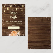 カボチャ素朴のストリングライトベビーおむつラッフル エンクロージャーカード (正面/裏面)