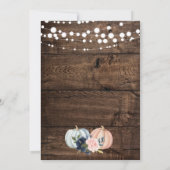 カボチャ素朴の性別によるパーティーの表示 招待状 (裏面)