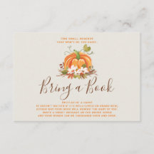 カボチャ素朴の本を持って秋秋のシャワー