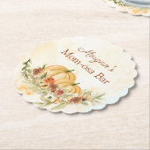 カボチャ素朴の赤ちゃんシャワーママ – mosa ペーパーコースター (アングル)