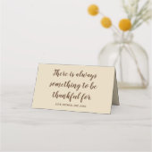 カボチャ素朴ハッピーサンクスギビング プレイスカード (裏面)