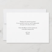 カボチャ素朴ンとヒマワリ秋の赤ちゃんシャワー サンキューカード (裏面)