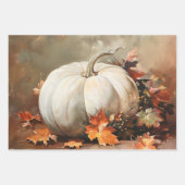 カボチャ素朴ンの絵画セットデコページ ラッピングペーパーシート (正面)