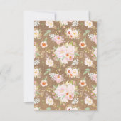 カボチャ素朴ンピンクフローラガールベビーシャワー 招待状 (裏面)