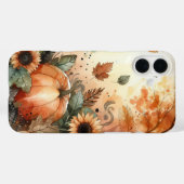 カボチャ素朴ン付き水彩秋シーン Case-Mate iPhoneケース (裏面 (横))
