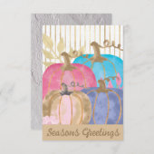 カボチャ素朴ン感謝祭グリーティングカード (正面/裏面)