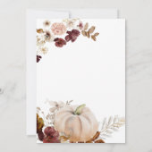 カボチャ素朴秋ベビーシャワー招待状 招待状 (裏面)