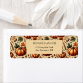カボチャ素朴秋&紅葉シーズンメール ラベル (インサイチュ)