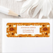 カボチャ素朴秋&紅葉シーズンメール ラベル (インサイチュ)