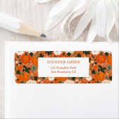 カボチャ素朴秋&紅葉シーズンメール ラベル (インサイチュ)