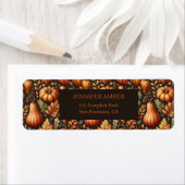 カボチャ素朴秋&紅葉シーズンメール ラベル (インサイチュ)