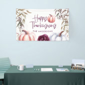 カボチャ紫フローラ秋感謝祭パーティー 横断幕 (トレードショー)