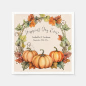 カボチャ結婚のカクテルナプキン スタンダードカクテルナプキン (正面)