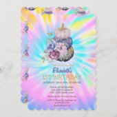 カボチャ絞り染め誕生日招待状 招待状 (正面/裏面)