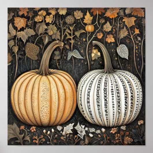 カボチャ絵を描の秋のポスターキッチンの壁の装飾 ポスター (正面)