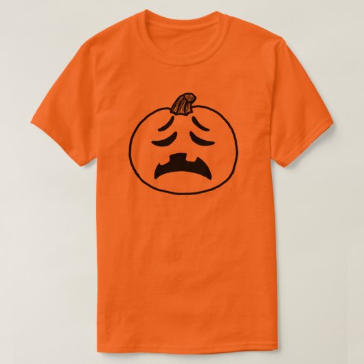 カボチャ絵文字グループ衣装ハロウィーン絵文字顔 Tシャツ (デザイン正面)