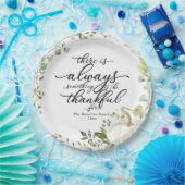 カボチャ緑のユーカリ感謝祭ディナー ペーパープレート (パーティー)