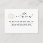 カボチャ緑の赤ちゃんシャワーエンクロージャカード エンクロージャーカード (正面)