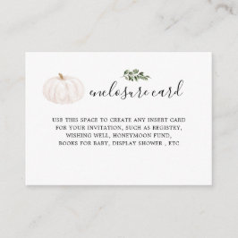 カボチャ緑の赤ちゃんシャワーエンクロージャカード エンクロージャーカード