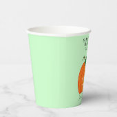 カボチャ緑の赤ちゃんシャワー名 紙コップ (右)