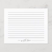 カボチャ緑ブライダルシャワーデイトナイトカード (裏面)