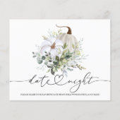 カボチャ緑ブライダルシャワーデイトナイトカード (正面)