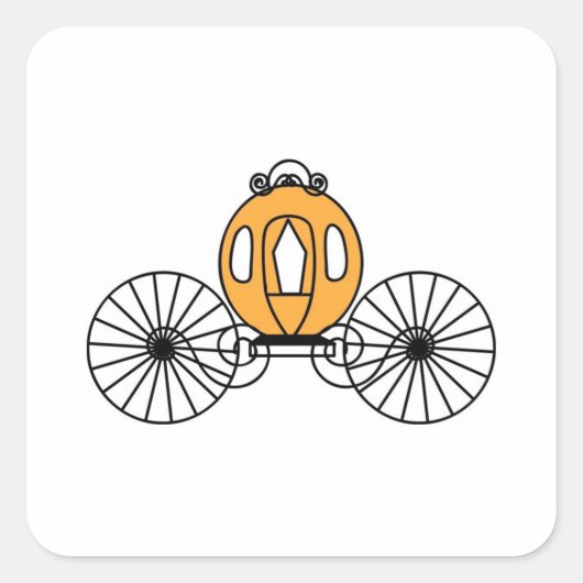 カボチャ色のコーチ スクエアシール (正面)