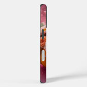 カボチャ花ピンクグリッターiPhone 16ケース Case-Mate iPhoneケース (裏面 / 右)