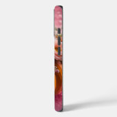 カボチャ花ピンクグリッターiPhone 16ケース Case-Mate iPhoneケース (裏面 / 左)