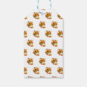 カボチャ花ブーケ赤ちゃんシャワー ギフトタグ (裏面)