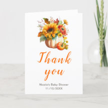 カボチャ花ブーケ赤ちゃんシャワー