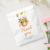 カボチャ花ブーケ赤ちゃんシャワー フェイバーバッグ (封をした状態)