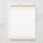 カボチャ花模様金ゴールドグリッター秋インラヴ結婚ズ 招待状 (裏面)