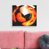 カボチャ芸術品を気取ったン キャンバスプリント (インサイチュ (リビング))