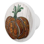 カボチャ芸術的の季節のセラミックのノブ セラミックノブ (右)