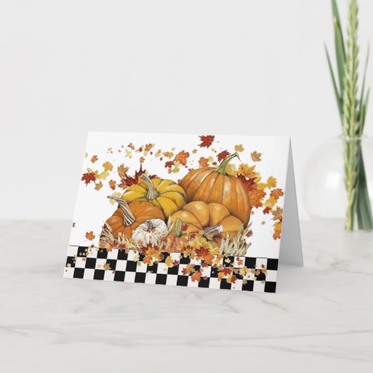 カボチャ葉と シーズンカード (正面)
