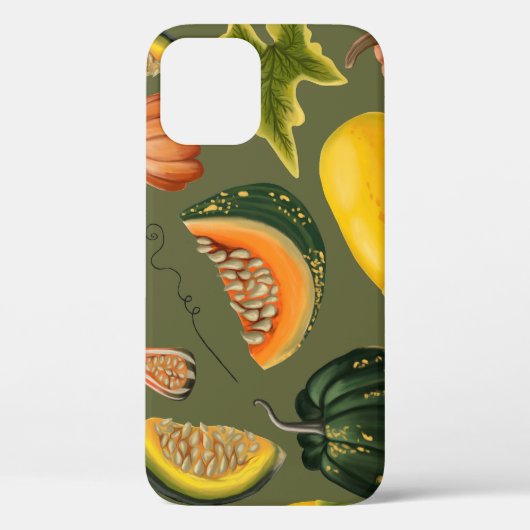 カボチャ葉と:秋の緑 Case-Mate iPhoneケース (裏面)