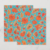 カボチャ葉の葉の紙 (正面/裏面)