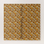 カボチャ葉ンズ文字ハッピーサンクスギビング ジグソーパズル (横)