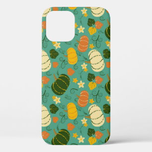 カボチャ葉ン、：秋の野菜パターン iPhone 12ケース