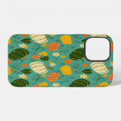 カボチャ葉ン、:秋の野菜パターン iPhoneケース (裏面横)