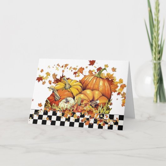 カボチャ葉ーとホリデーカード シーズンカード (正面)