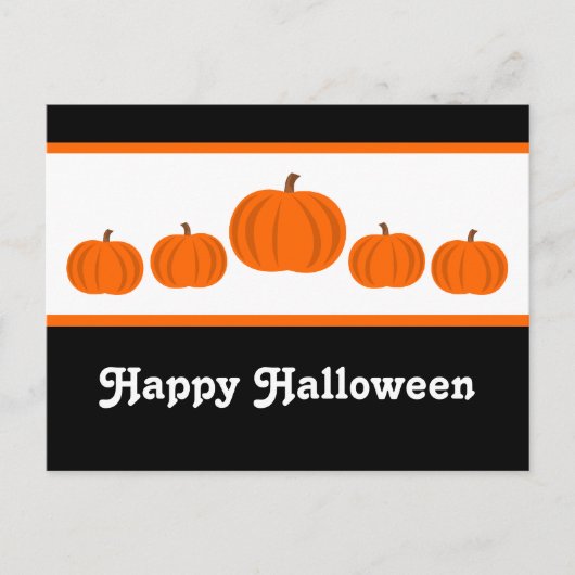 カボチャ行ハロウィンポストカード ポストカード (正面)