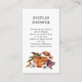 カボチャ表示赤ちゃんシャワー エンクロージャーカード (正面)